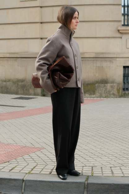 【 PRE ORDER】HIGH COLLAR WOOL JACKET- Ship on Feb 27th