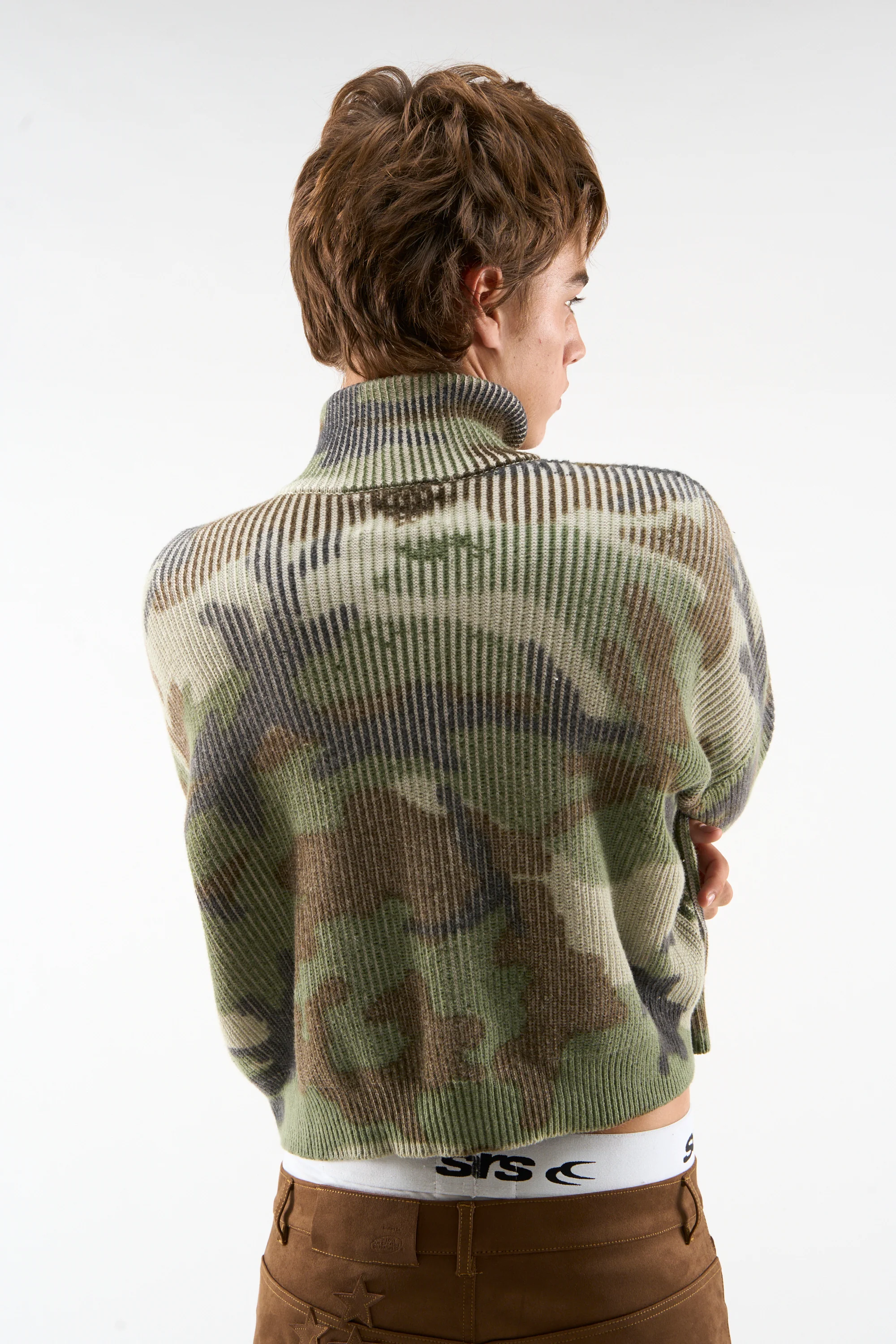 CAMO KNIT ZIPPER