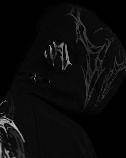 Tarnished Leviathan Oversized Zip-up Hoodie [DARKNESS]