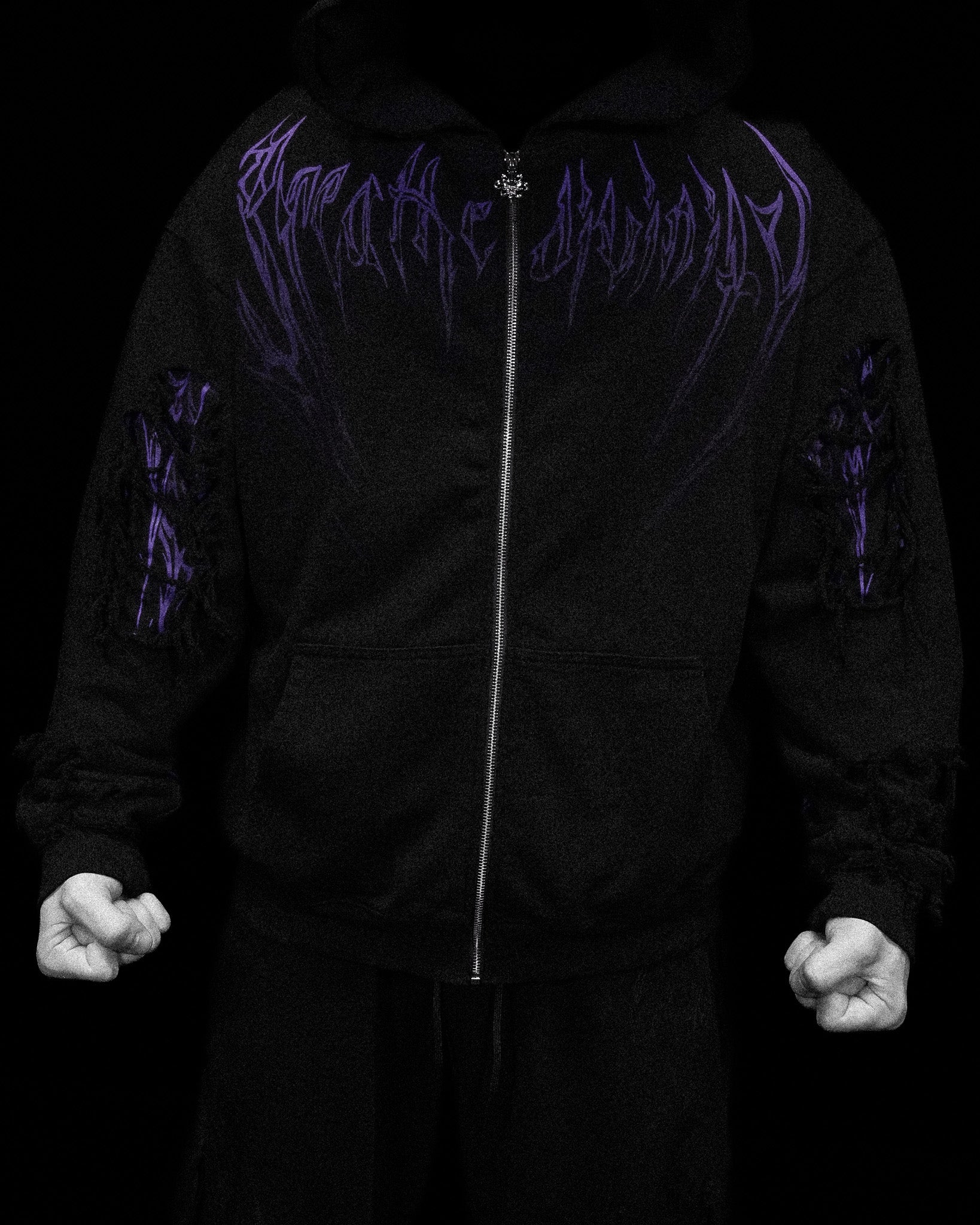 Tarnished Leviathan Oversized Zip-up Hoodie [DUSK]