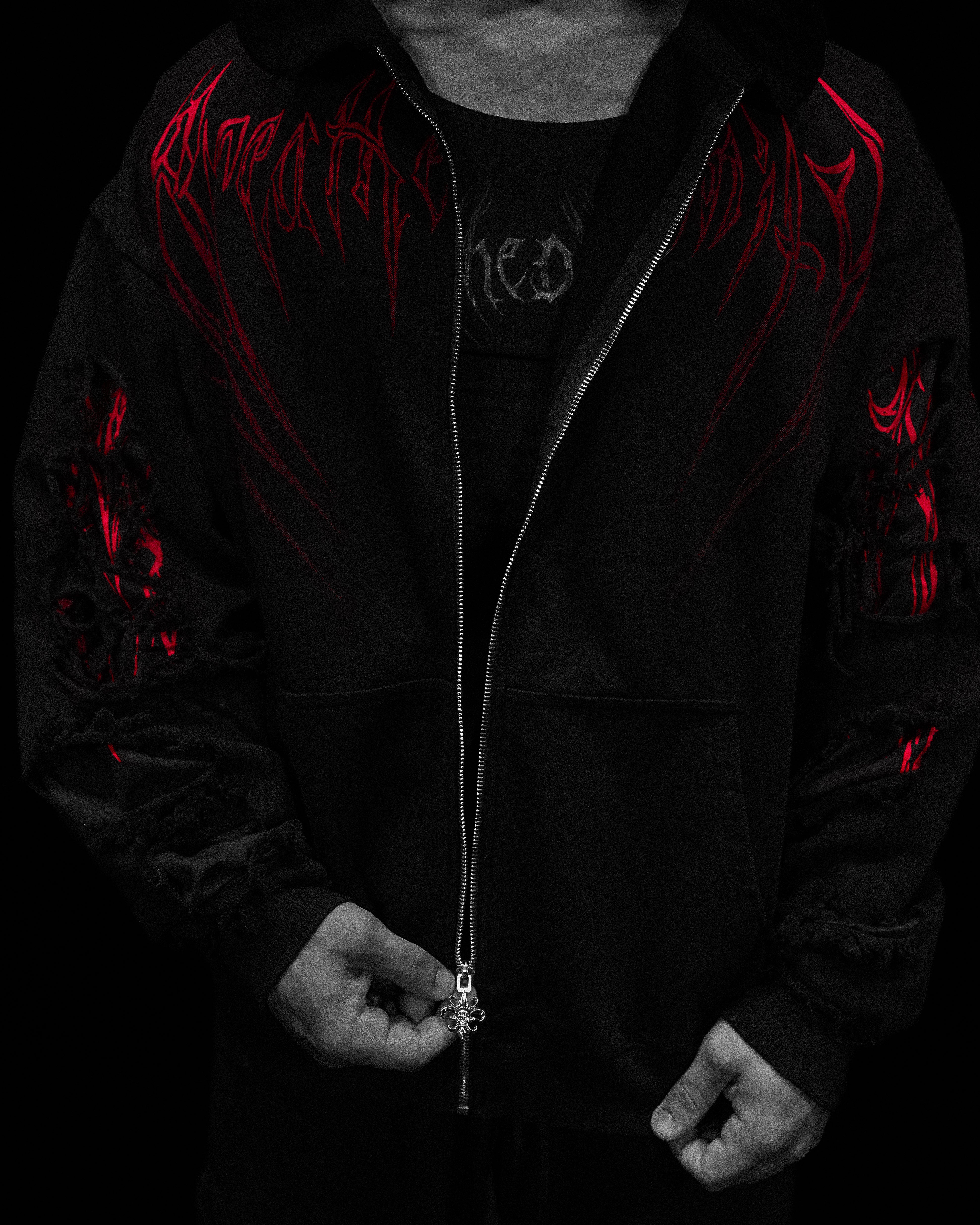 Tarnished Leviathan Oversized Zip-up Hoodie [NIGHTMARE]