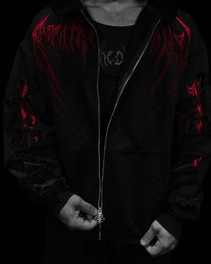 Tarnished Leviathan Oversized Zip-up Hoodie [NIGHTMARE]
