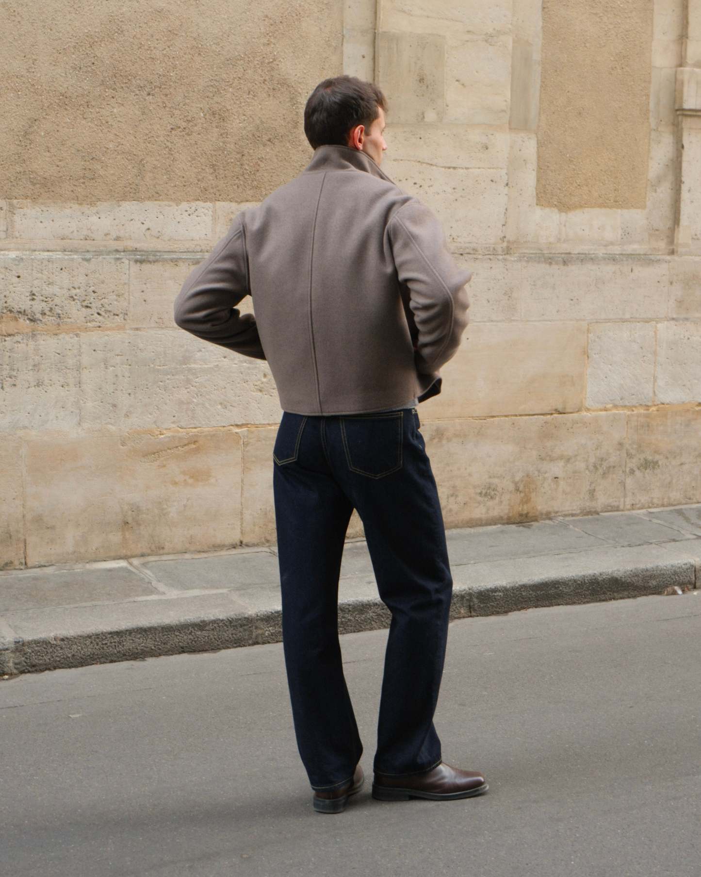 High Collar Wool Jacket