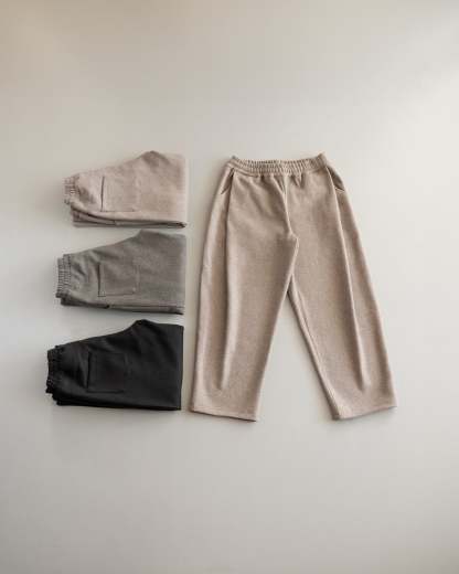Pleated Felt Trousers