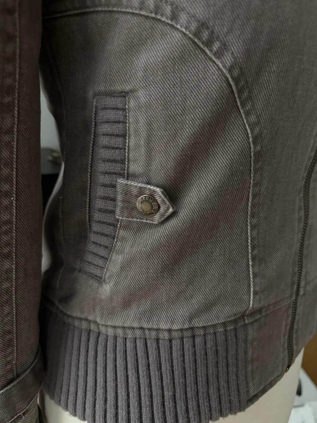 2000s Ribbed collar cargo jacket