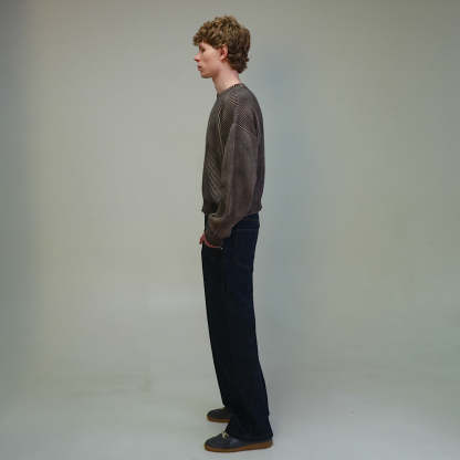 Taupe Washed Knitted Sweater