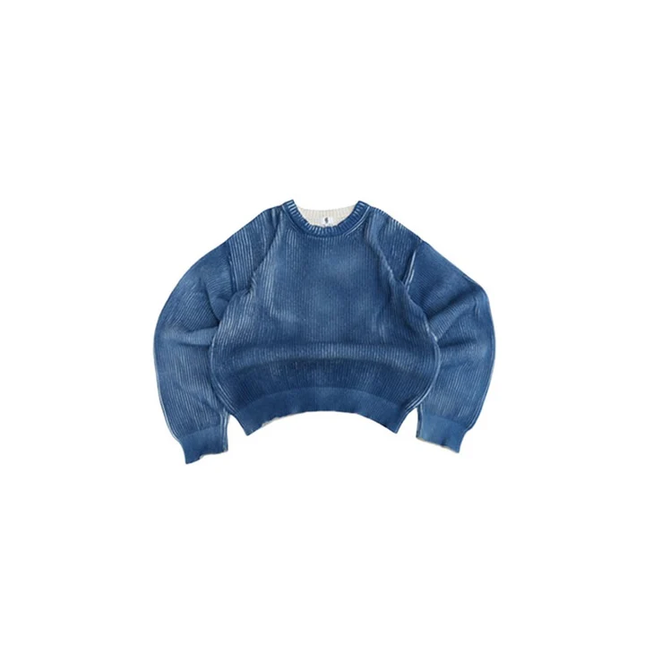 Taupe Washed Knitted Sweater