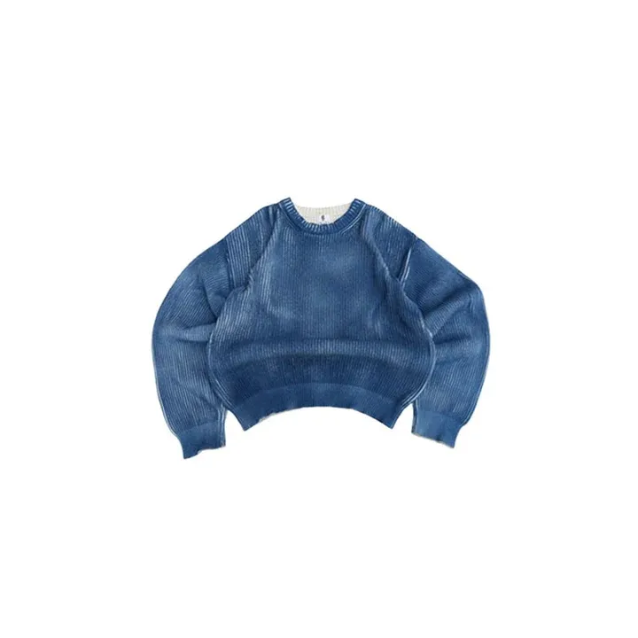 Taupe Washed Knitted Sweater