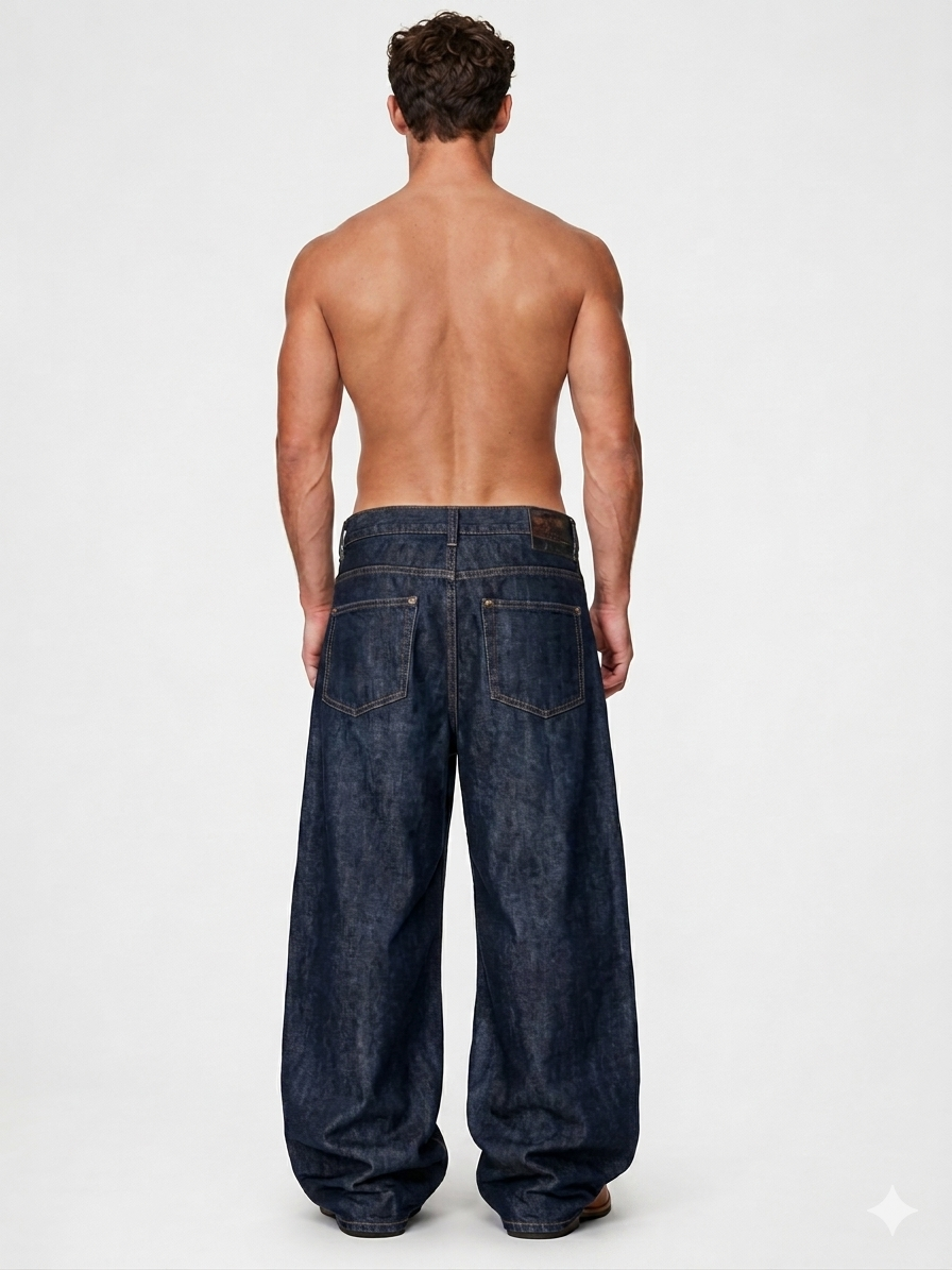 BUTTON DENIM JEANS