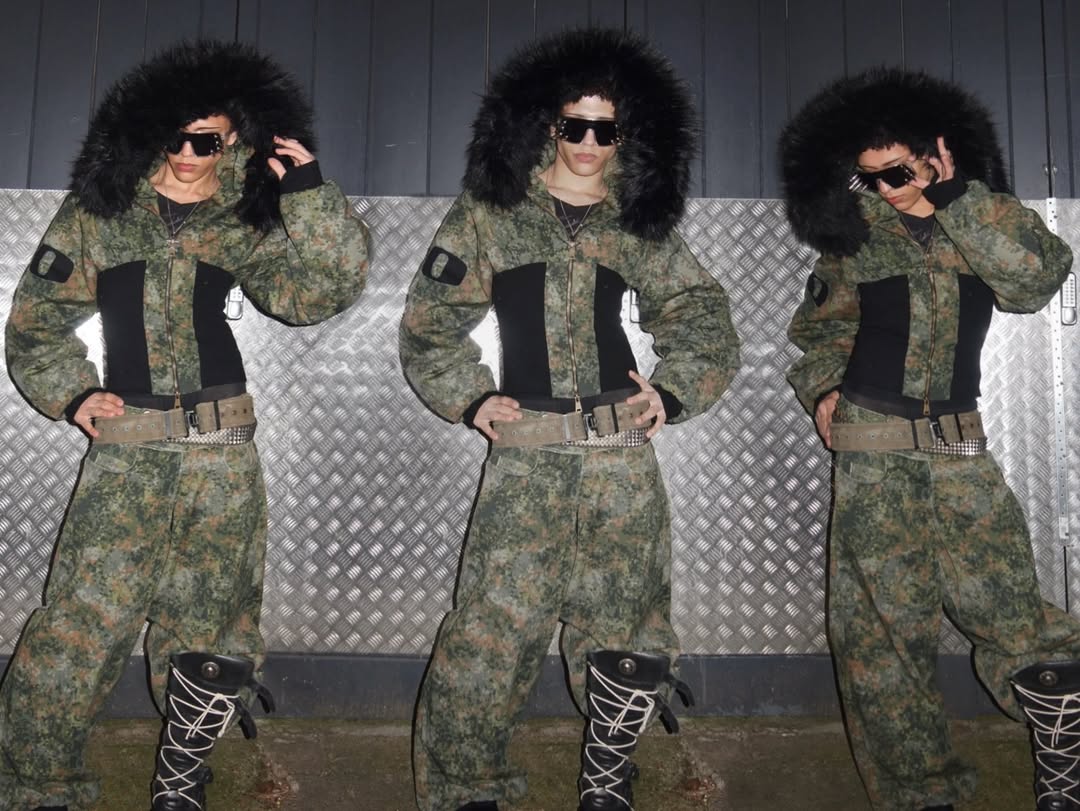 Cinched Waist Fur-Trim Hoodie