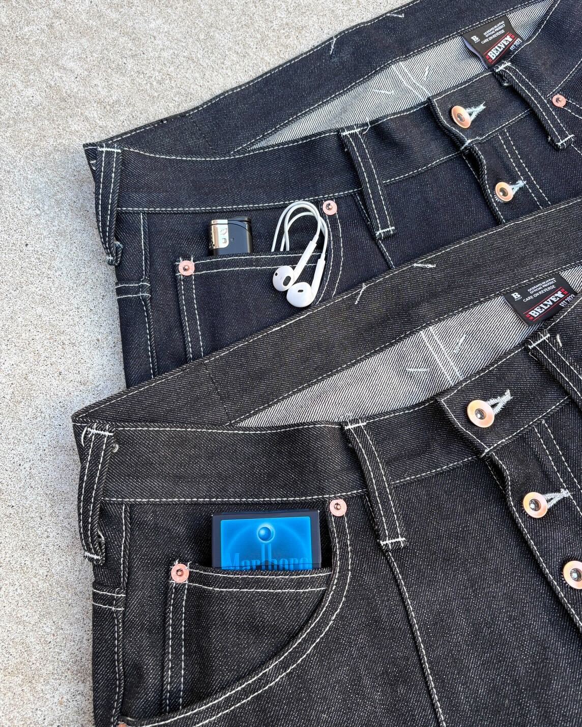 Okayama raw baggy denim