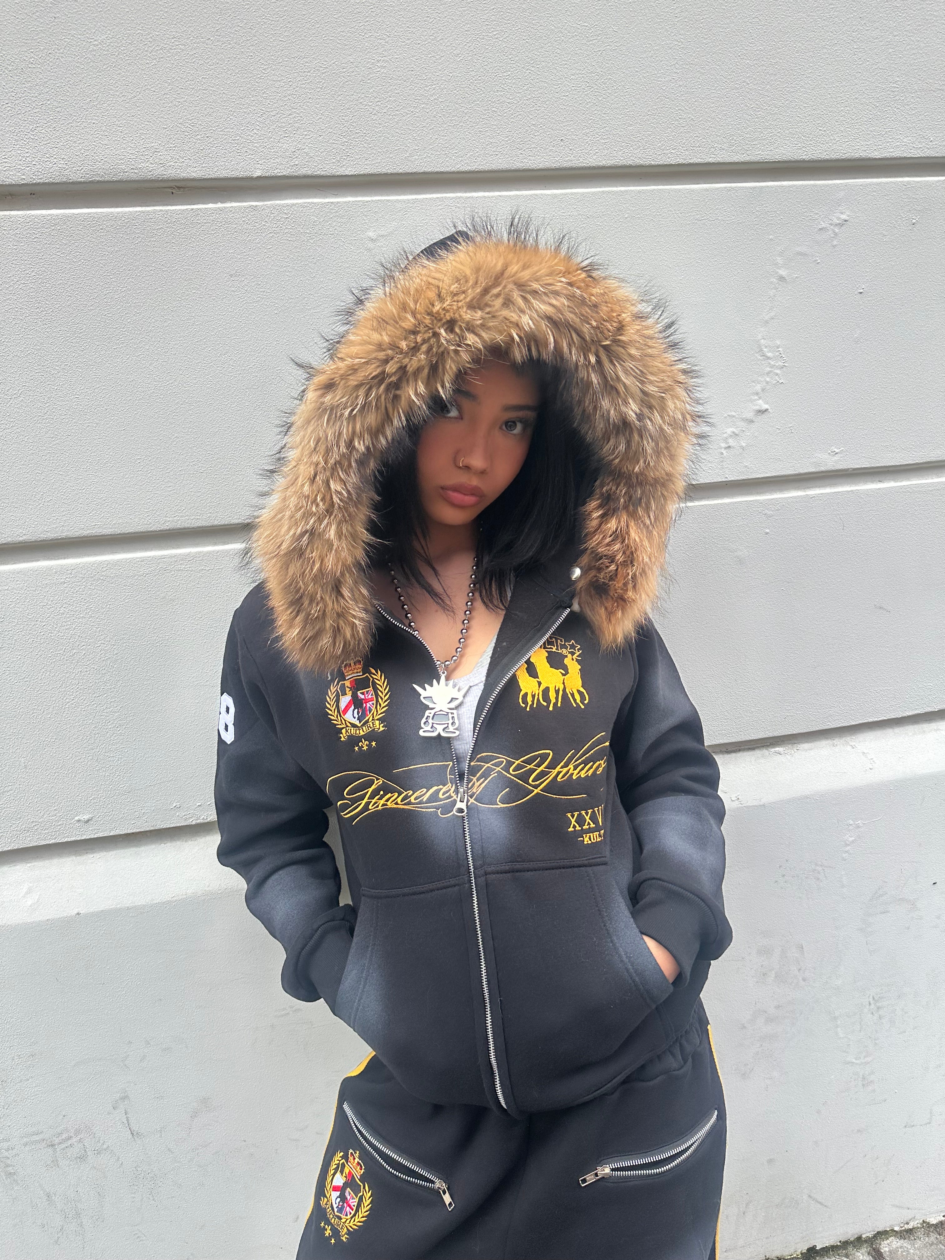 ROYAL FUR HOODIE