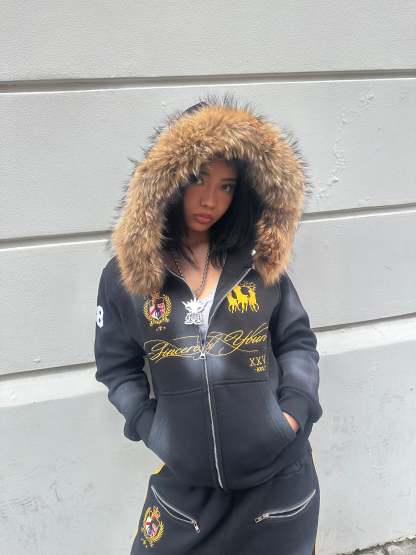 ROYAL FUR HOODIE