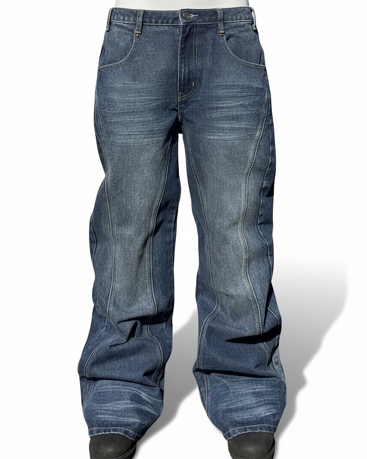 INDIGO PANEL FLARE DENIM