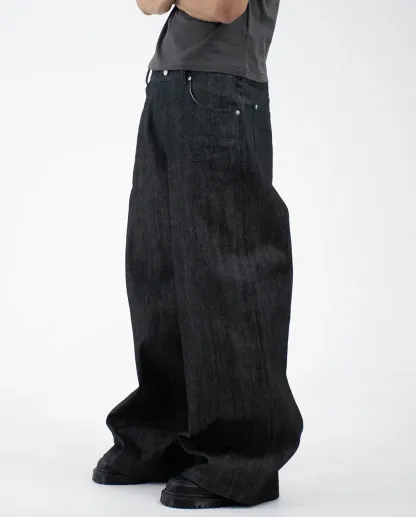 Okayama Raw Selvedge Baggy Jeans - Indigo