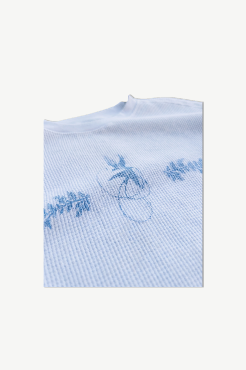 “Rain-Washed” Waffle Knit