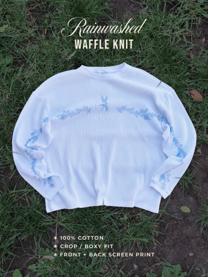 “Rain-Washed” Waffle Knit