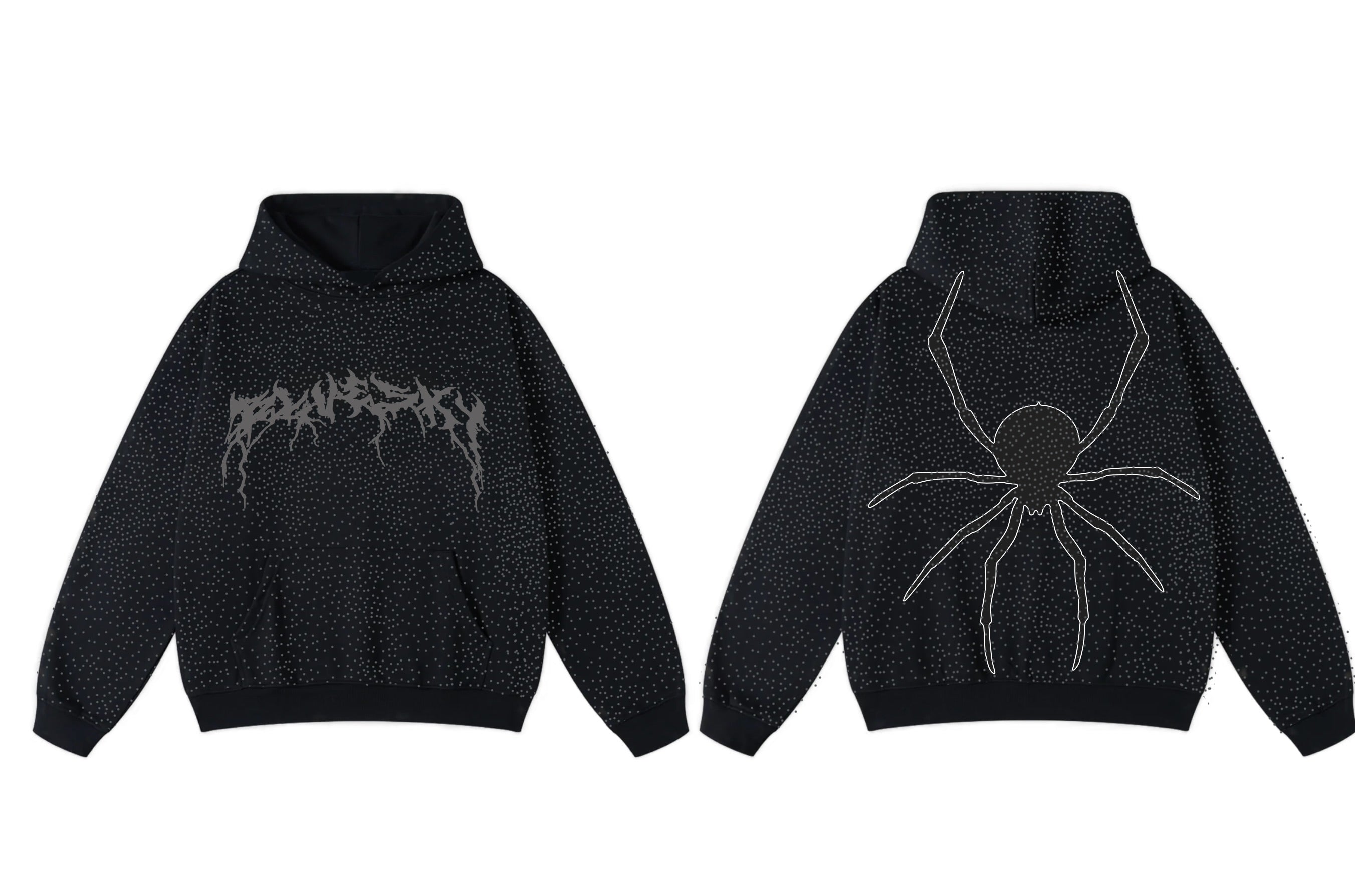 BLACK SPIDER HOODIE
