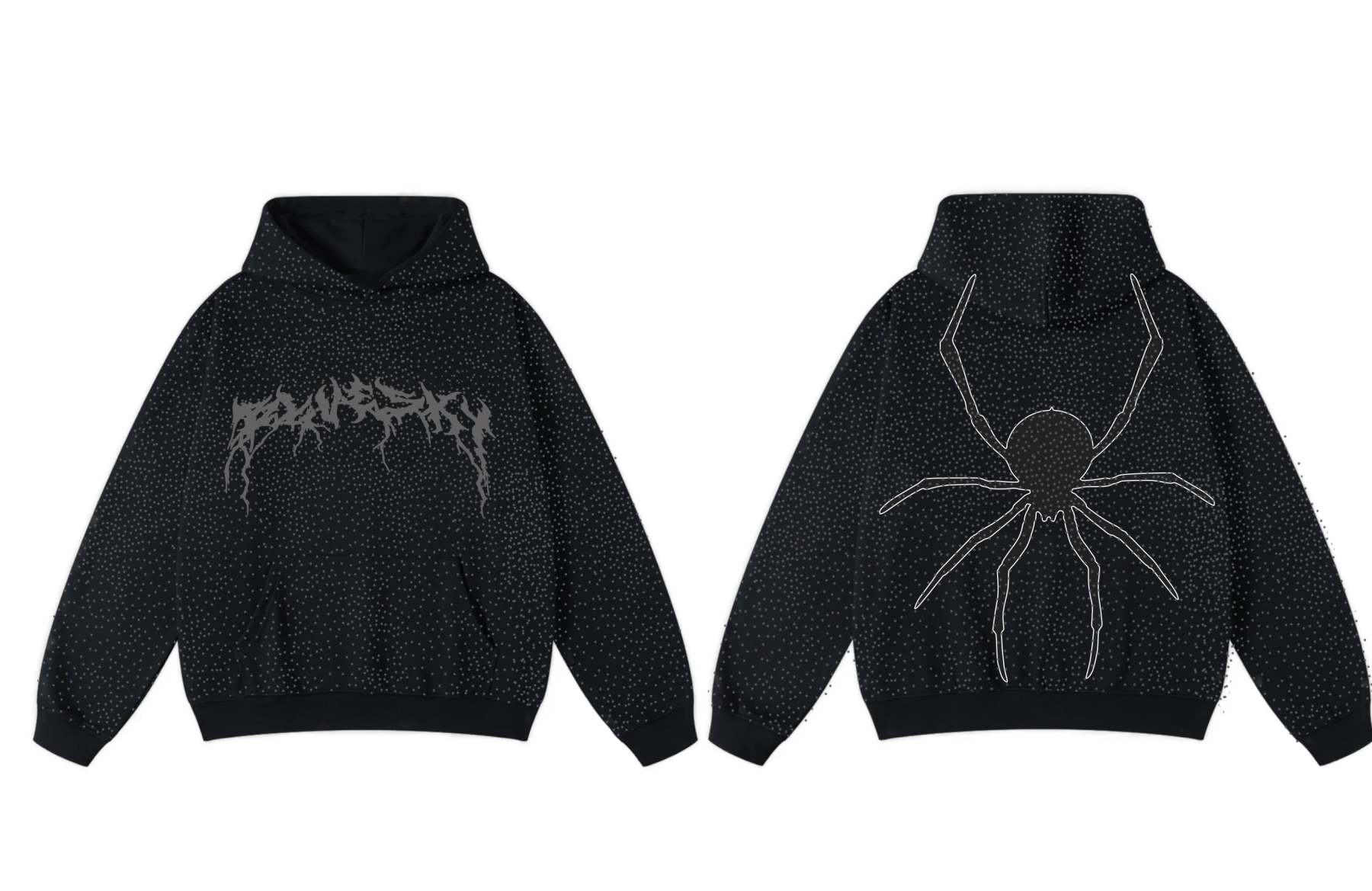 BLACK SPIDER HOODIE