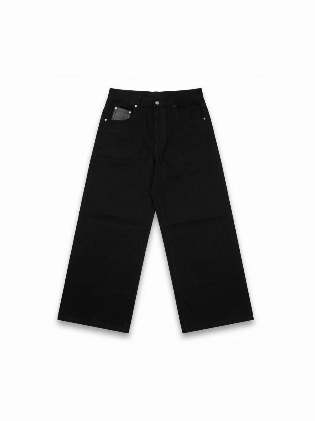 ULTRA WIDE BLACK DENIM JEANS