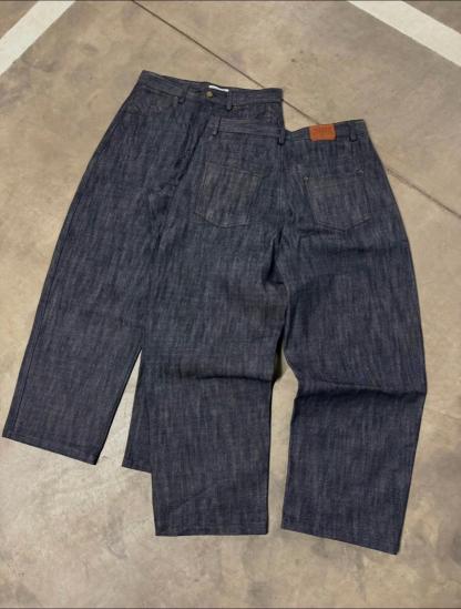WASHED RAW DENIM JEANS