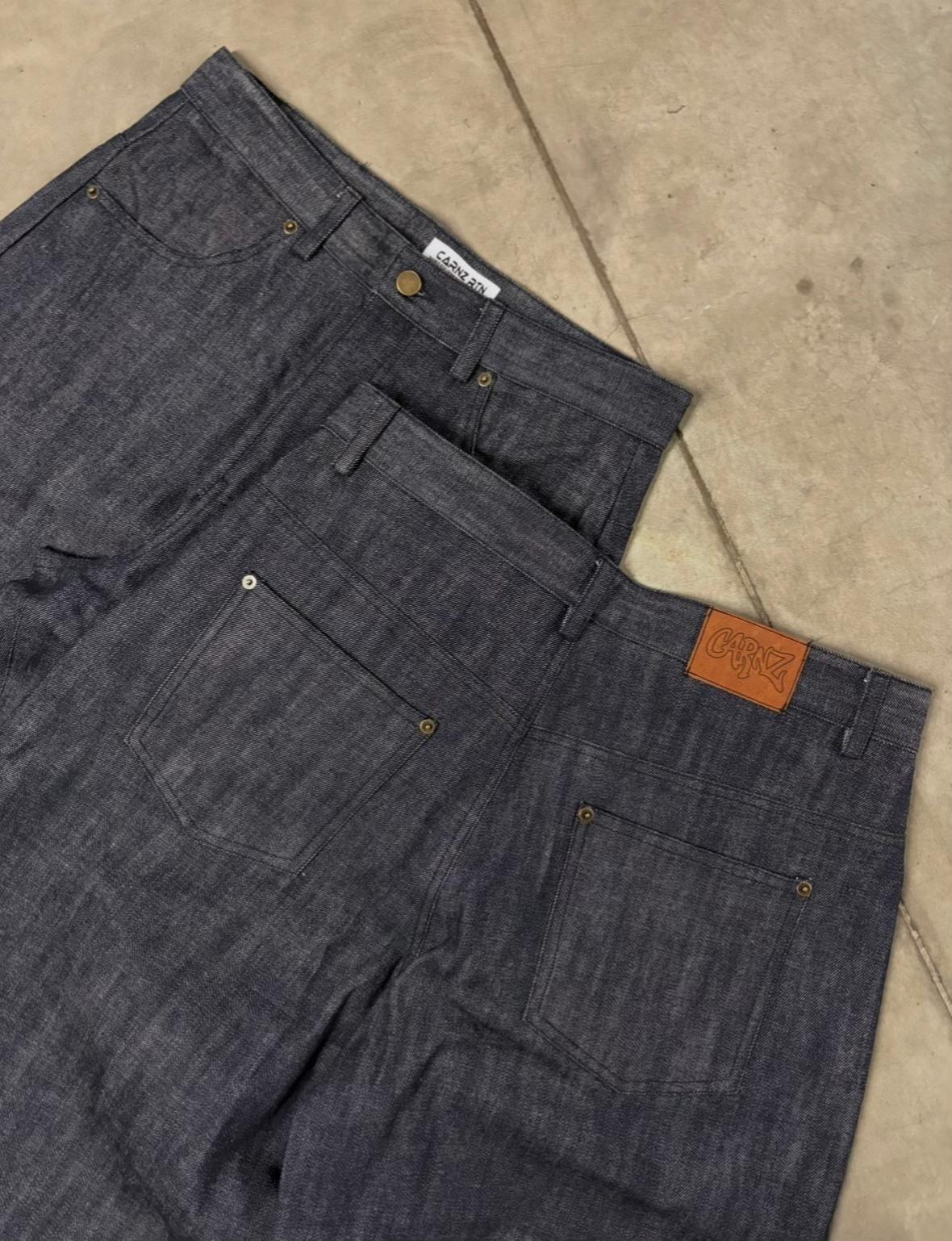 WASHED RAW DENIM JEANS