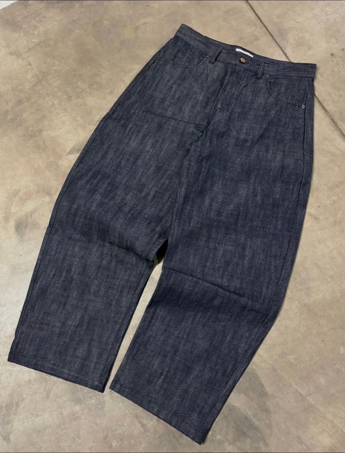 WASHED RAW DENIM JEANS