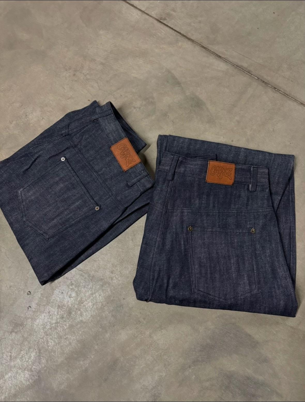 WASHED RAW DENIM JEANS