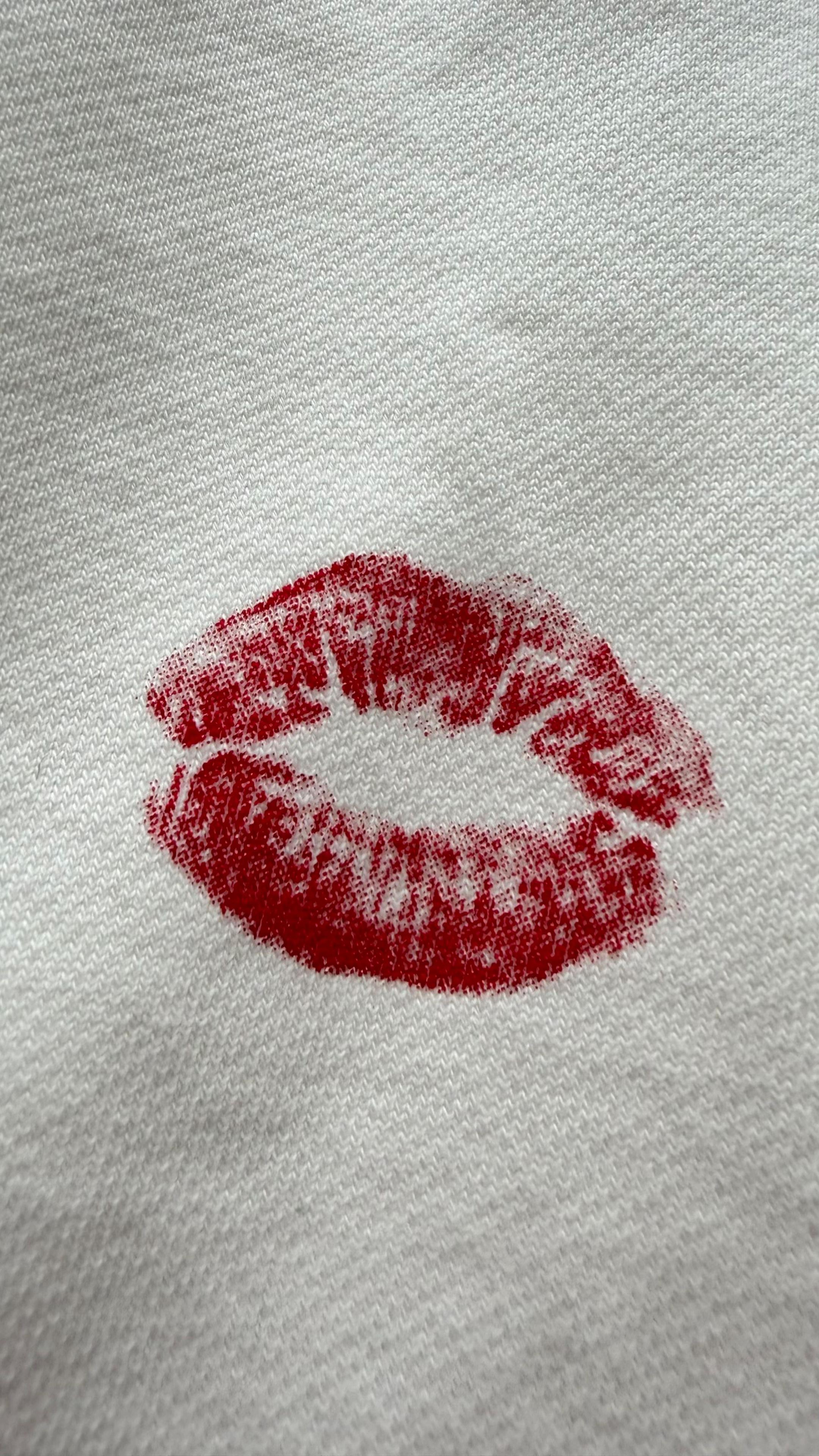DOUBLE-LAYER RED LIP DRAWSTRING SHORTS