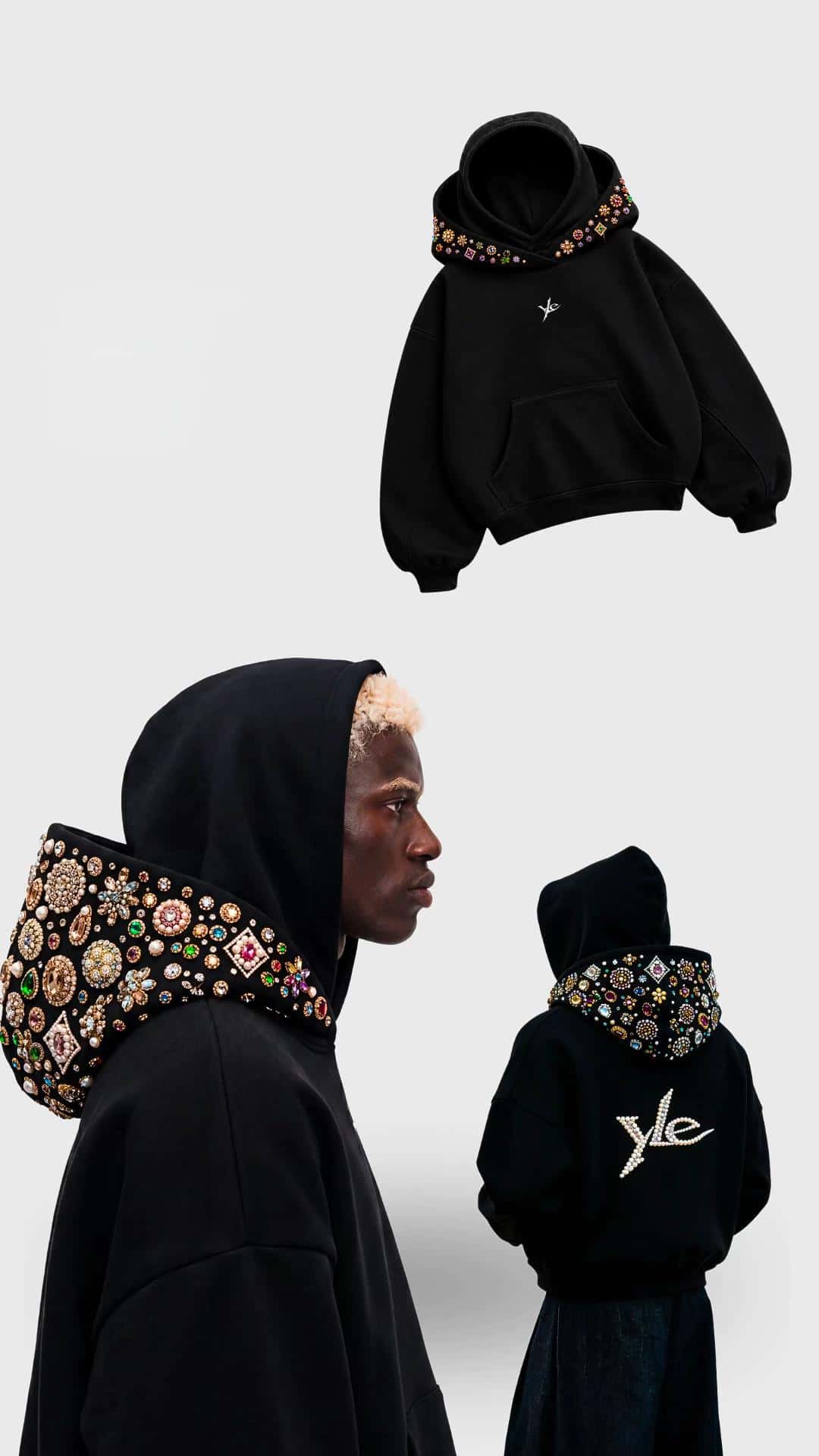 GEM EMBELLISHED HOODIE