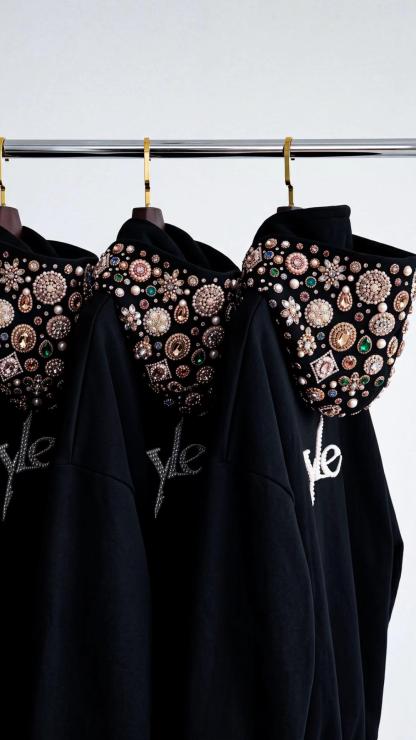 GEM EMBELLISHED HOODIE
