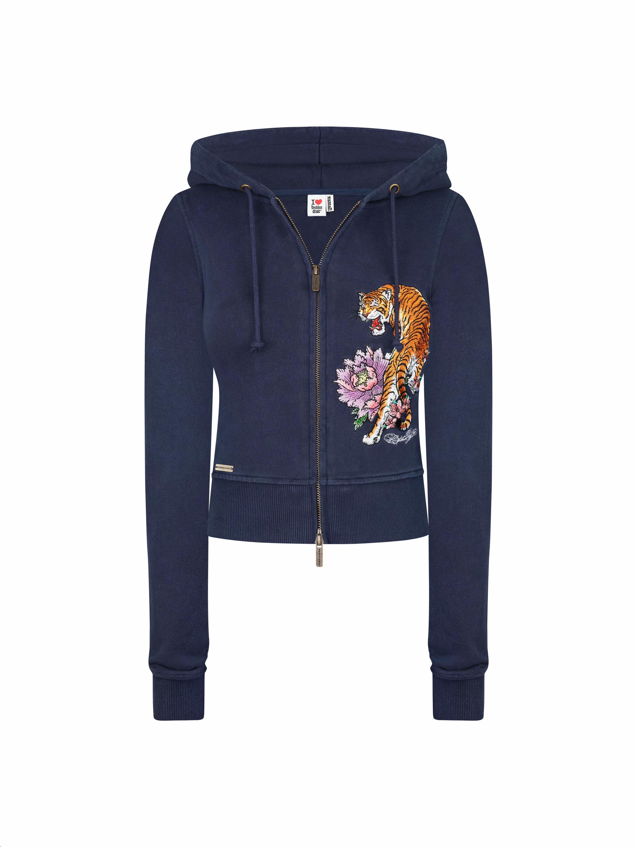 Navy Tiger Embroidered Suit