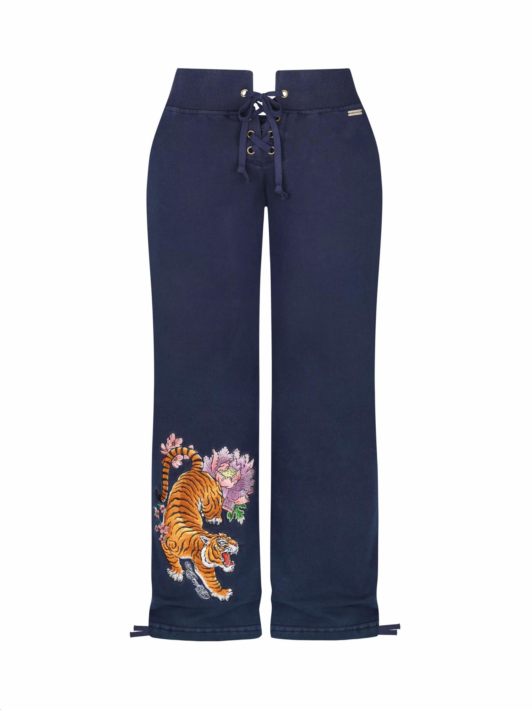 Navy Tiger Embroidered Suit