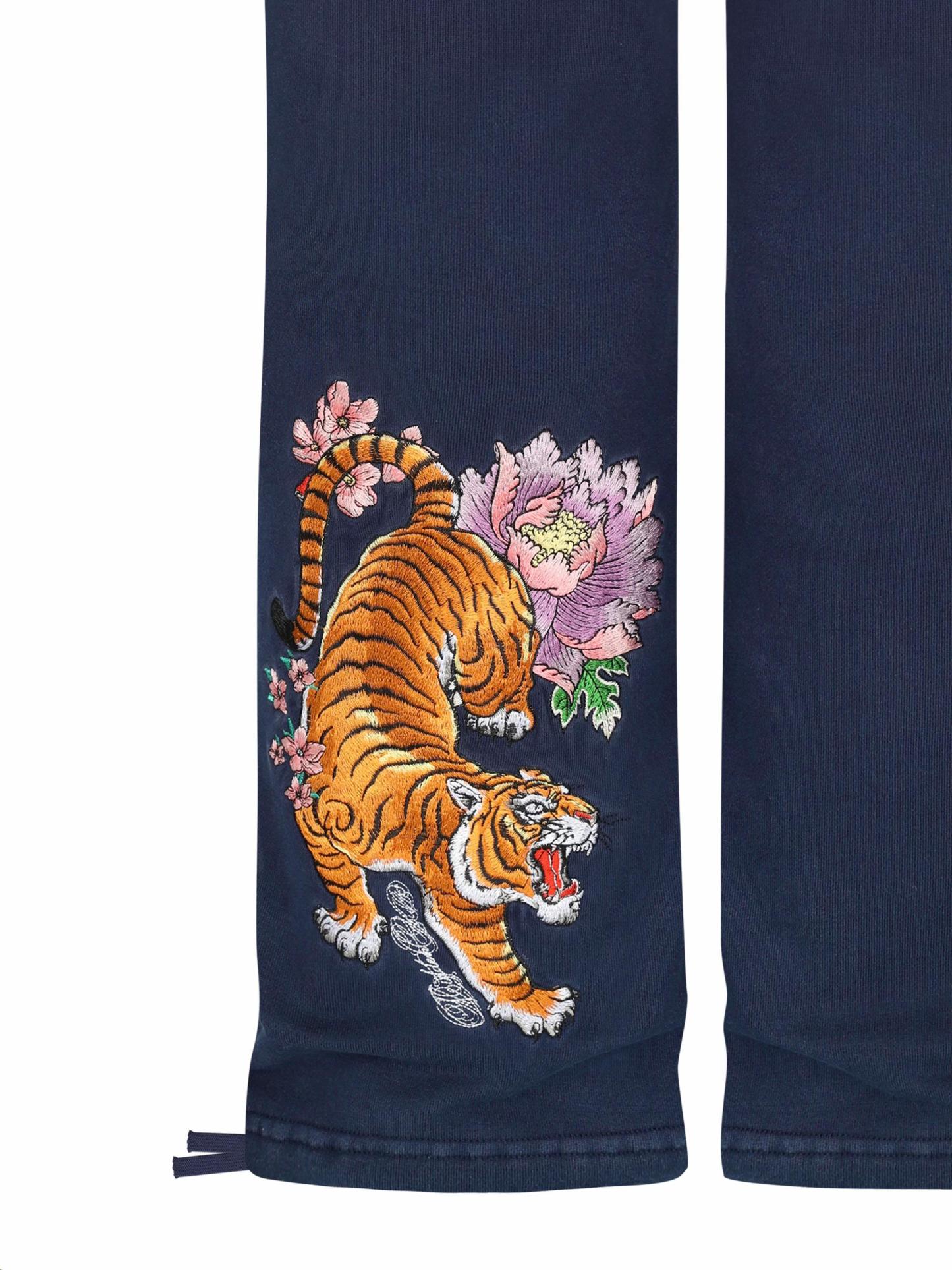 Navy Tiger Embroidered Suit