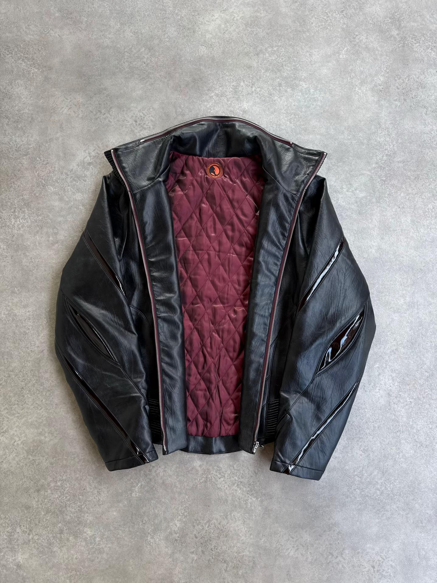 Futuristic Faux Leather Biker Set