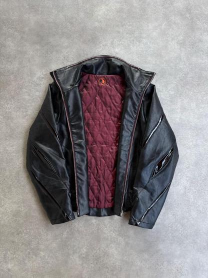 Futuristic Faux Leather Biker Set