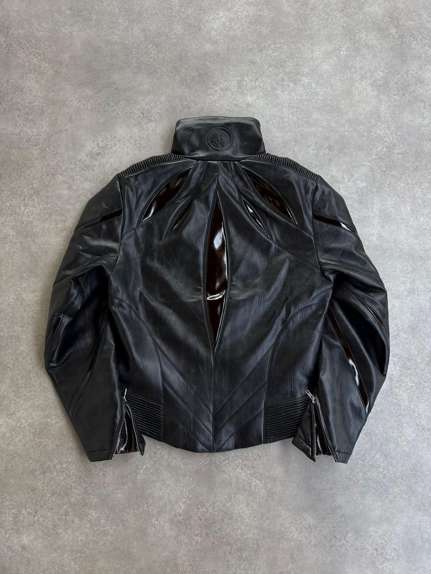 Futuristic Faux Leather Biker Set
