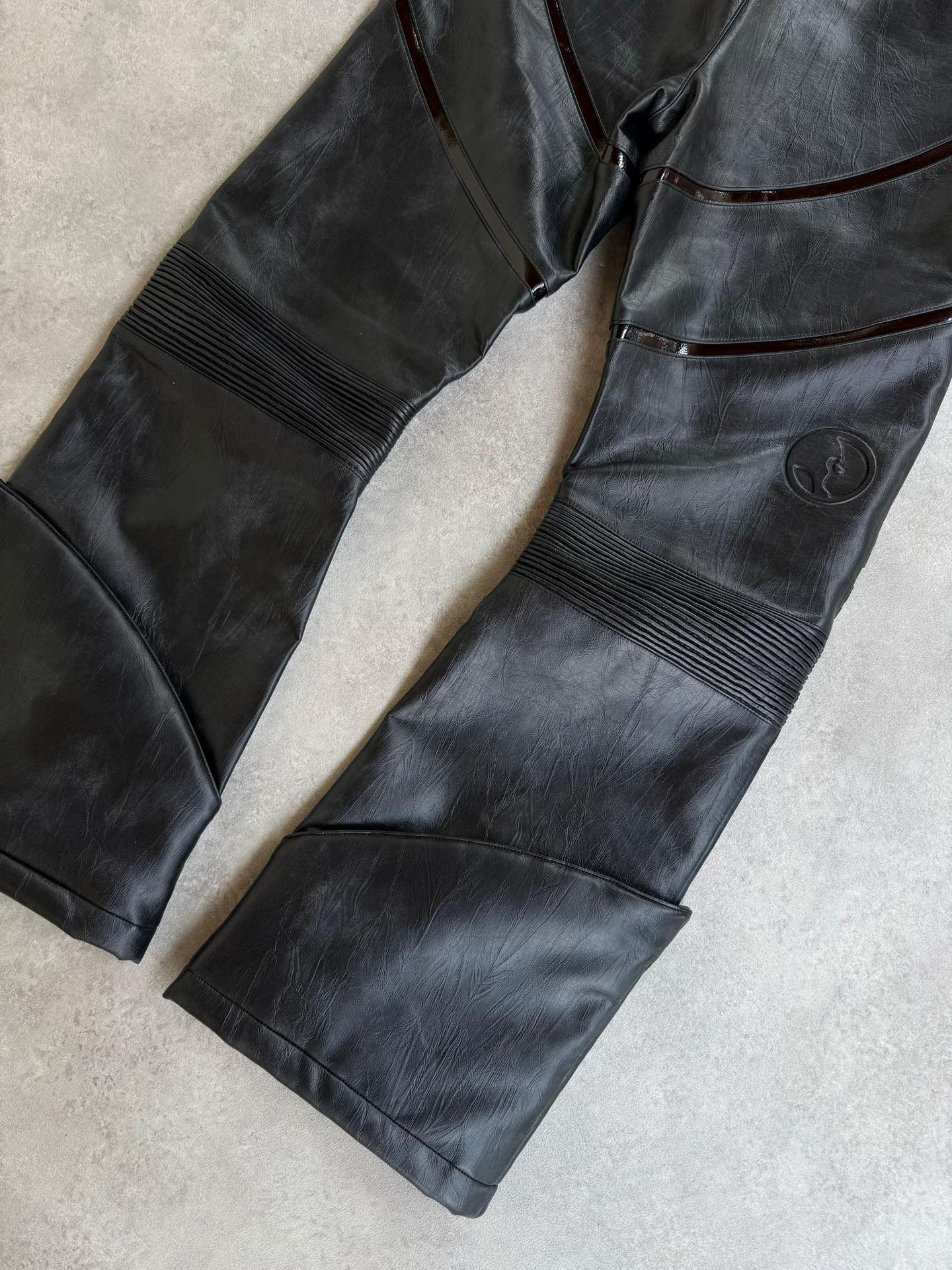 Futuristic Faux Leather Biker Set