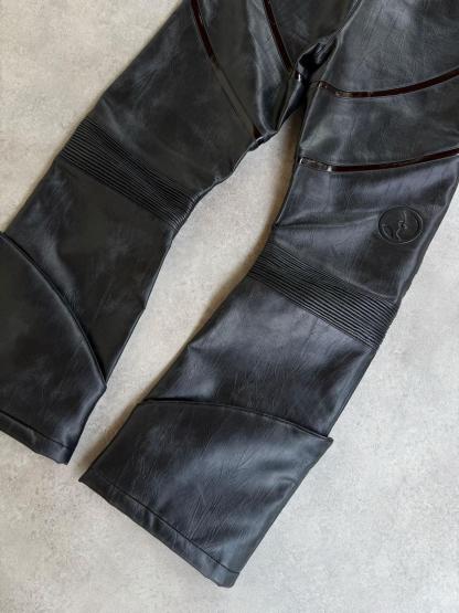 Futuristic Faux Leather Biker Set