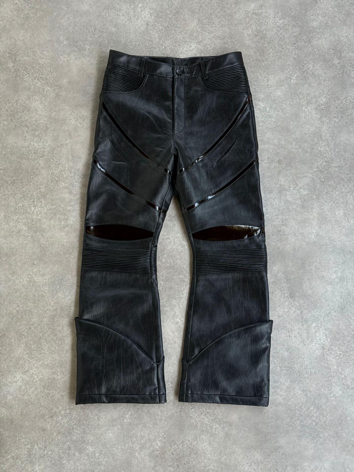 Futuristic Faux Leather Biker Set