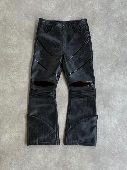 Futuristic Faux Leather Biker Set