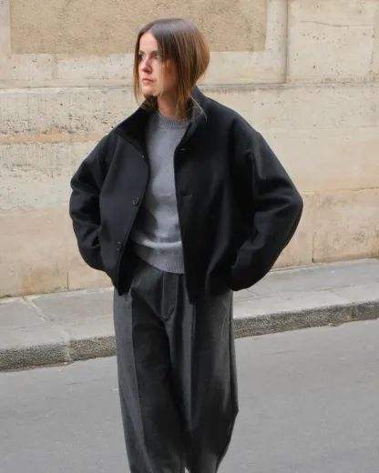 High Collar Wool Jacket