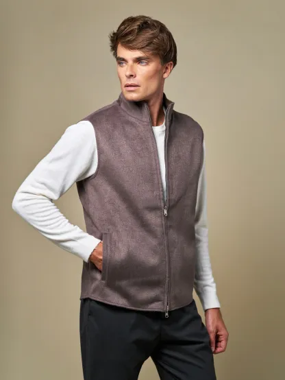 WOOL REVERSIBLE GILET