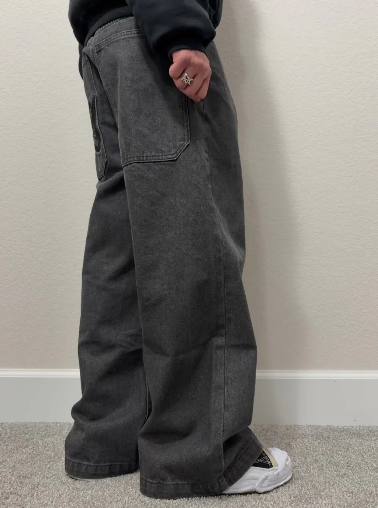 DEM BAGGY BLACK JEANS