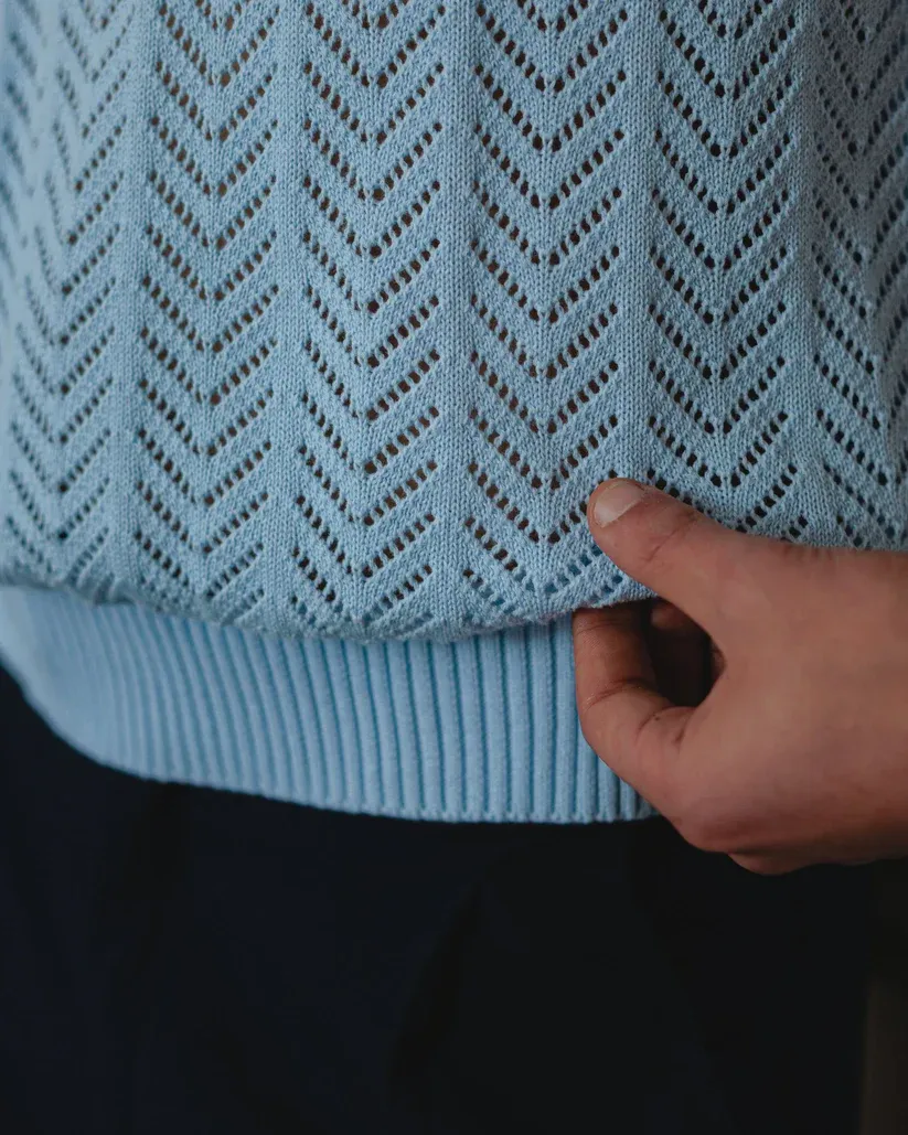 Knit polo shirt