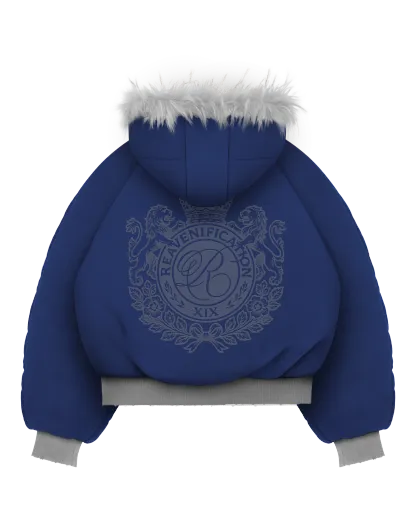 Reaven Black Fur Bomber Jacket