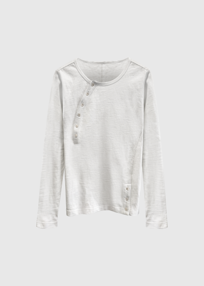 CURVED BUTTON HENLEY