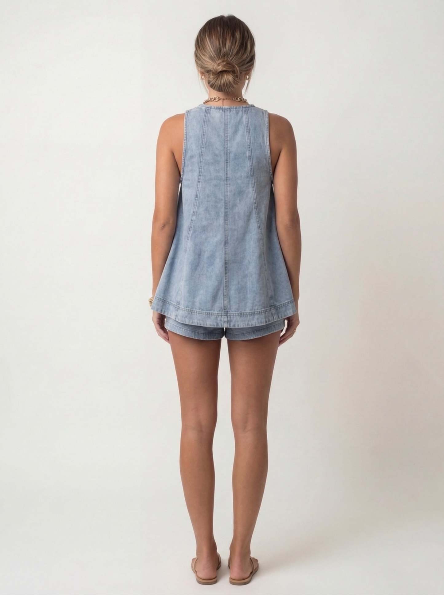 Denim Two-Piece Set