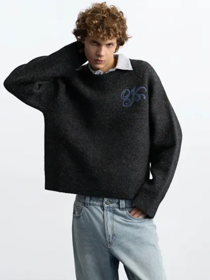 MELANGE BOXY KNIT SWEATER