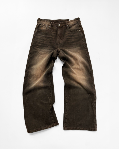 JAPANESE BAGGY DENIM (MUD BROWN)